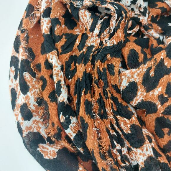 Zoozatz Mascot Headwear and apparel Burnt Orange Infinity Scarf Spotted Leopard - Picture 8 of 10